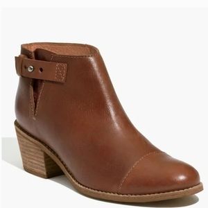 Madewell B8034 Dakota Cutoff cognac ankle boots size 10